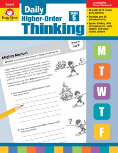 Cover for Evan Moor · Evan-Moor Daily Higher-Order Thinking Grade 5 Teacher s Edition Supplemental Teaching Resource Book, Brainteasers (Taschenbuch) (2018)