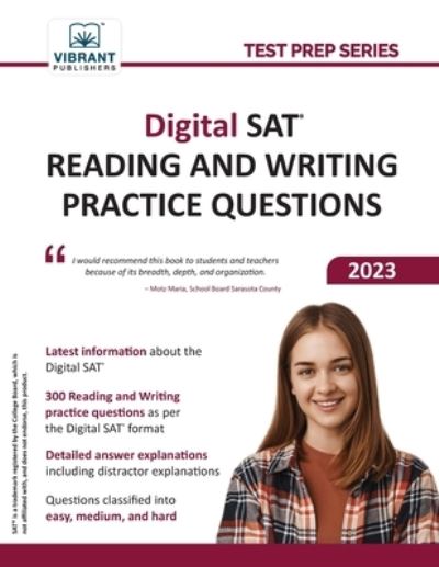 Digital SAT Reading and Writing Practice Questions - Vibrant Publishers - Książki - Vibrant Publishers - 9781636511580 - 28 marca 2023