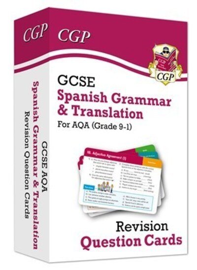 Cover for CGP Books · GCSE AQA Spanish: Grammar &amp; Translation Revision Question Cards (For exams in 2024 and 2025) (Hardcover Book) (2020)