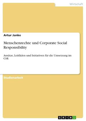 Cover for Artur Janke · Menschenrechte und Corporate Social Responsibility (Paperback Book) (2021)