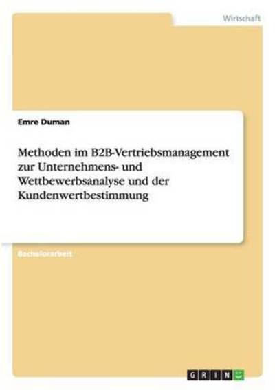 Cover for Duman · Methoden im B2B-Vertriebsmanageme (Book) (2015)