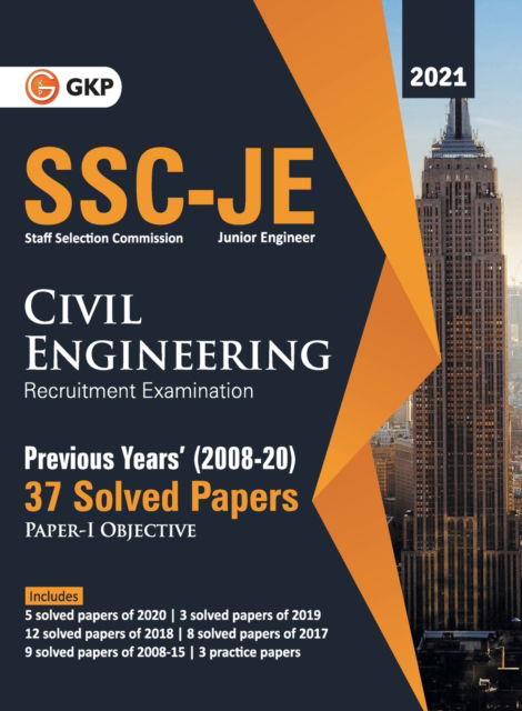 Cover for Gautam Puri · Ssc 2021 Junior Engineers Paper I Civil Engineering 37 Previous Years Solved Papers (2008-20) (Paperback Book) (2021)