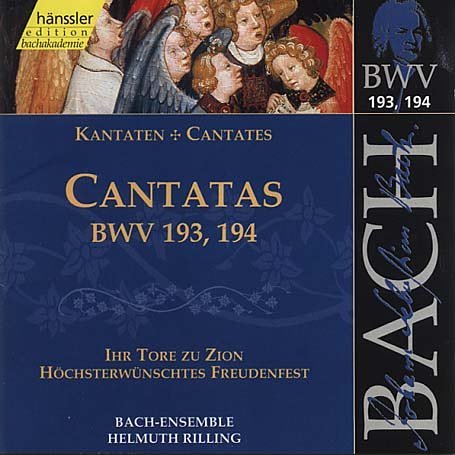 Cover for Bach-collegium / Rilling · * BACH: Kantaten BWV 193,194 (CD) (2000)