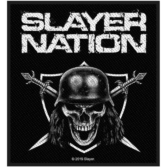 Slayer Standard Woven Patch: Slayer Nation - Slayer - Marchandise -  - 5056365705581 - 