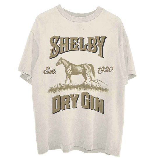 Peaky Blinders Unisex T-Shirt: Shelby Dry Gin (Natural) - Peaky Blinders - Merchandise -  - 5056368689581 - August 26, 2021