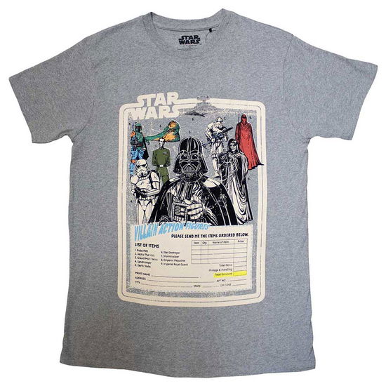 Star Wars Unisex T-Shirt: Villain Action Figures - Star Wars - Gadżety -  - 5056737227581 - 23 stycznia 2024