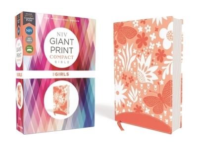 Cover for NIV, Giant Print Compact Bible for Girls, Leathersoft, Coral, Red Letter Edition, Comfort Print (Book) (2021)