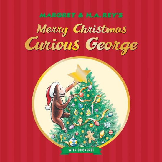 H. A. Rey · Merry Christmas, Curious George with Stickers: A Christmas Holiday Book for Kids - Curious George (Paperback Book) (2017)