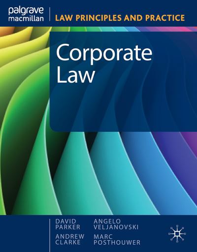 Cover for David Parker · Corporate Law: LAW PRINCIPLES AND PRACTICE SERIES (Paperback Book) (2012)