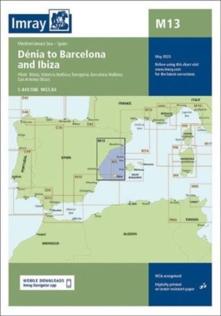 Cover for Imray · Imray Chart M13: Denia to Barcelona and Ibiza - M Charts (Map) [New edition] (2023)
