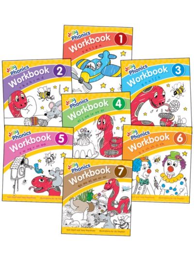 Jolly Phonics Workbooks 1-7: in Precursive Letters - Sara Wernham - Książki - Jolly Learning Ltd - 9781844146581 - 11 czerwca 2021