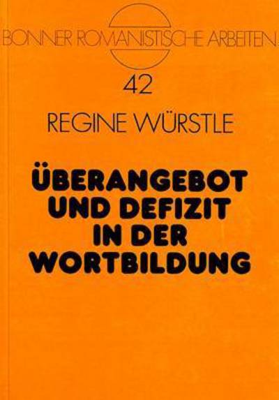 Cover for Ehmann · Überangebot und Defizit in der W (Bok) (1992)