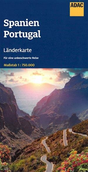 Cover for Mair-Dumont · ADAC LänderKarte: Spanien Portugal (Innbunden bok) (2023)