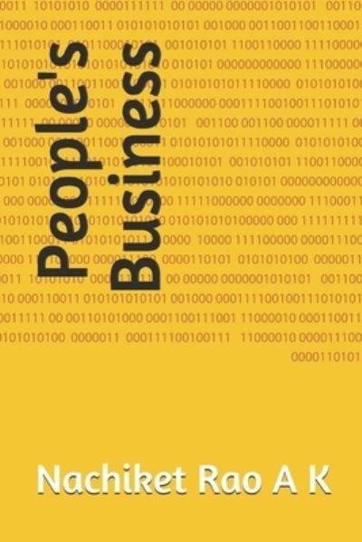 Cover for Nachiket Rao a K · People's Business (Paperback Book) (2021)