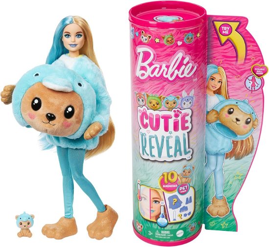 Barbie Cutie Reveal Barbie with Teddy As Dolphin - Barbie Cutie Reveal - Fanituote -  - 0194735178582 - torstai 30. toukokuuta 2024