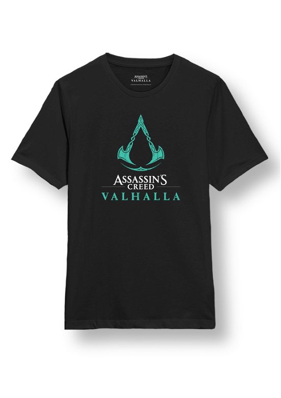 Cover for Assassin's Creed - Valhalla · Assassin's Creed Logo (Green) (Klær) [size S] [Black edition] (2020)
