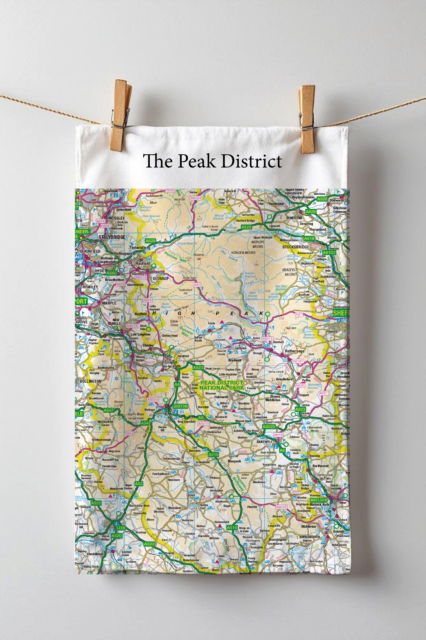 Cover for OS Map Tea-towel - Peak District National Park (MERCH) (2025)