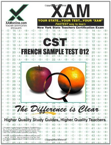 Cover for Sharon Wynne · Nystce Cst French Sample Test 012: Teacher Certification Exam (Xam Cst (Paperback)) (Paperback Bog) (2006)