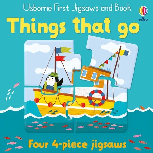 Usborne First Jigsaws And Book: Things that go - Usborne First Jigsaws And Book - Matthew Oldham - Books - Usborne Publishing Ltd - 9781801313582 - August 4, 2022