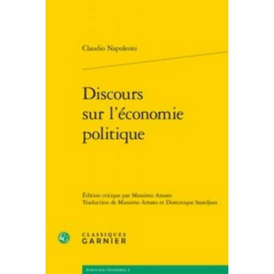 Cover for Claudio Napoleoni · Discours Sur l'Economie Politique (Paperback Book) (2019)