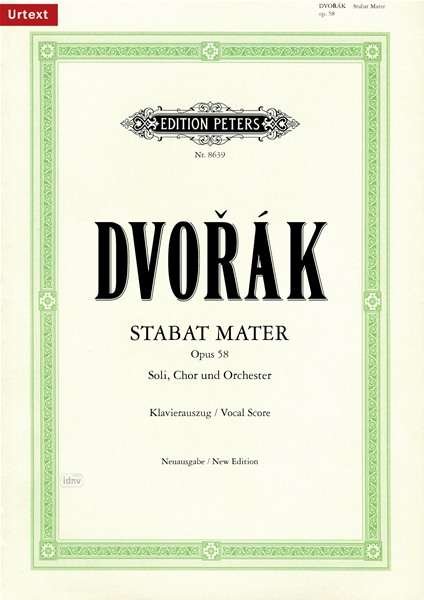 Cover for Antonin Dvorak · Stabat Mater Op.58 (Vocal Score) (Partitur) (2001)