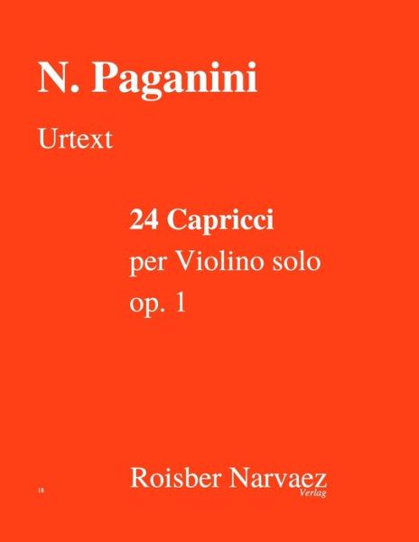 Cover for Niccolo Paganini · 24 Capricci per Violino solo op.1 (Paperback Book) (2020)