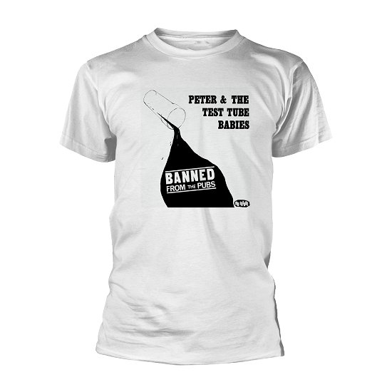 Cover for Peter &amp; the Test Tube Babies · Banned from the Pubs (White) (T-shirt) [size M] [White edition] (2021)