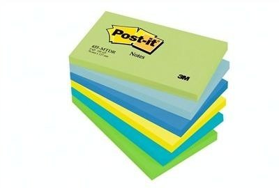 Cover for 3M Post-it · 100 Foglietti Post-it Colori Assortiti Dream (Verde Pastello, Blu Cielo, Blu Notte, Giallo Neon) 76x127mm (6 Pz) (MERCH)