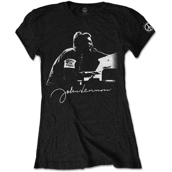 John Lennon Ladies T-Shirt: People For Peace - John Lennon - Fanituote -  - 5056170655583 - 