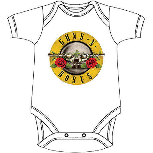 Cover for Guns N Roses · Guns N' Roses Kids Baby Grow: Classic Logo (6-9 Months) (CLOTHES) [size 6-12mths] [White - Kids edition]