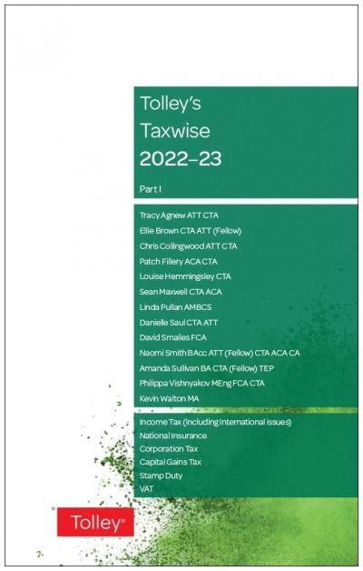 Cover for David Heaton · Tolley's Taxwise I 2022-23 (Paperback Book) (2022)