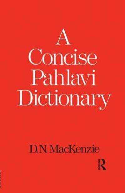 Cover for D. N. Mackenzie · A Concise Pahlavi Dictionary (Paperback Book) (2016)