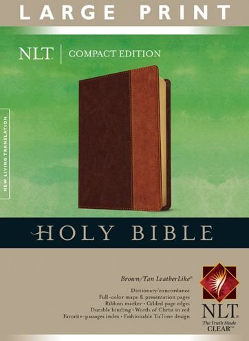 Cover for Tyndale House Publishers · NLT Compact Edition Bible Large Print Tutone Brown / Tan (Lederbuch) [2nd edition] [Tan/Brown Imitation] (2007)
