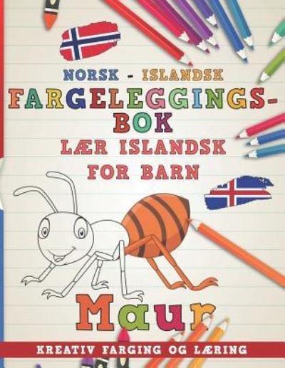 Cover for Nerdmediano · Fargeleggingsbok Norsk - Islandsk I L (Taschenbuch) (2018)