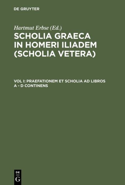 Cover for Hartmut Erbse · Praefationem et scholia ad libros A - D (Book) (1969)