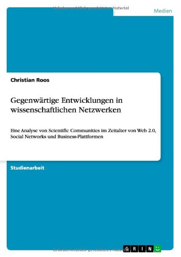 Cover for Roos · Gegenwärtige Entwicklungen in wiss (Book) [German edition] (2011)