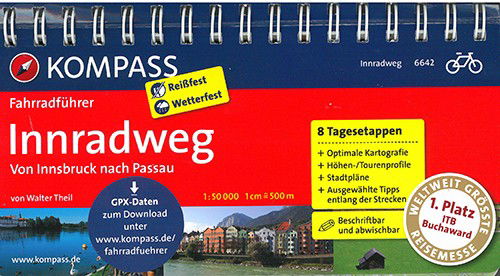 Cover for Mair-Dumont / Kompass · Kompass Fahrradführer 6642: Innradweg : Von Innsbruck nach Passau (Book) (2013)