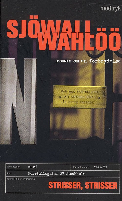 Cover for Sjöwall &amp; Wahlöö · Roman om en forbrydelse: Strisser, strisser (Paperback Book) [1th edição] [Paperback] (2007)