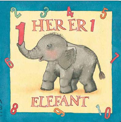 Cover for Birde Poulsen · Her er 1 elefant (Cardboard Book) [1er édition] (2008)