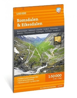 Cover for Romsdalen &amp; Eikesdalen Hiking Map - Mountain map detailed scale (Map) (2022)