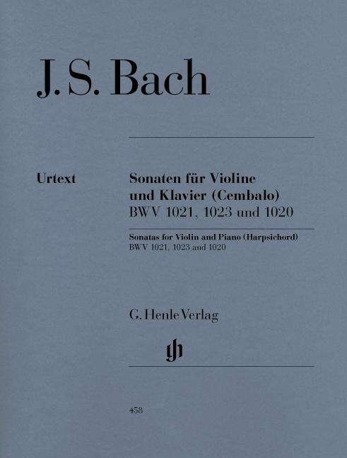 Cover for JS Bach · 3 Sonaten,Vl+Kl.1020/1021.HN458 (Buch)