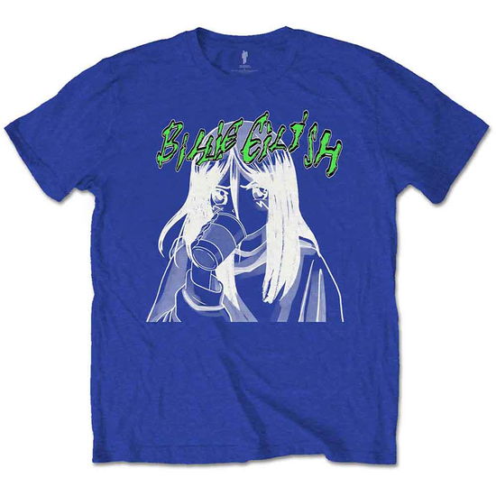 Cover for Billie Eilish · Billie Eilish Unisex T-Shirt: Anime Drink (Blue) (T-shirt)