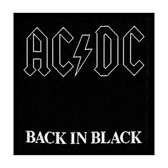 Cover for AC/DC · AC/DC Standard Patch: Back in Black (Loose) (Patch)