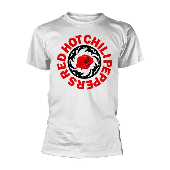 Cover for Red Hot Chili Peppers · Rose Bssm Circle (White) (T-shirt) [size S] [White edition] (2020)