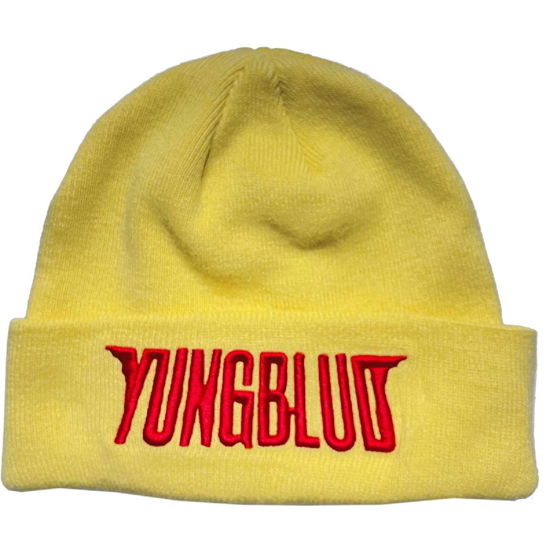 Yungblud Unisex Beanie Hat: Red Logo - Yungblud - Fanituote -  - 5056561076584 - 