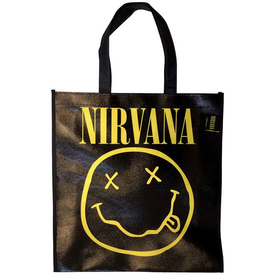 Cover for Nirvana · Nirvana Eco Shopper: Yellow Happy Face (Black) (Back Print) (MERCH) (2024)