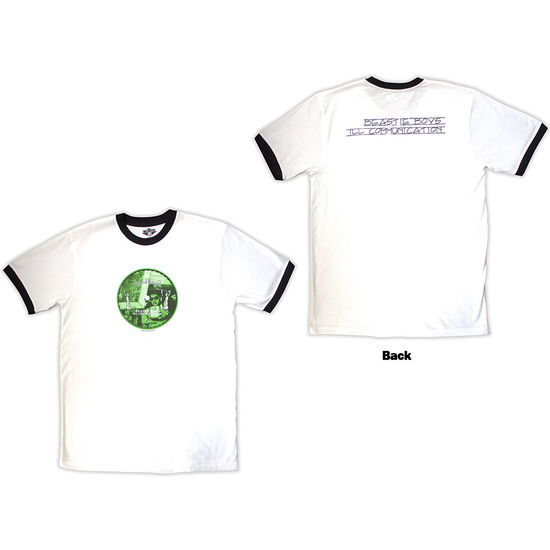Cover for Beastie Boys - The · The Beastie Boys Unisex Ringer T-Shirt: Record Label (White) (Back Print) (CLOTHES) [size S] (2025)