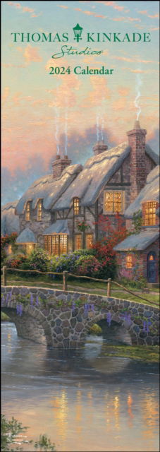 Thomas Kinkade Thomas Kinkade Studios 2024 Slim Wall Calendar   9781524883584 