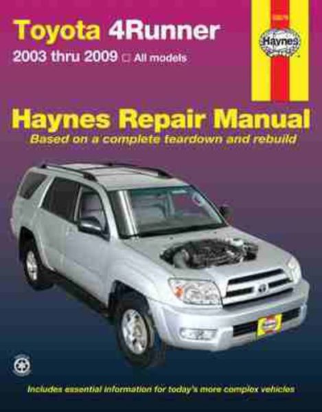 Cover for Haynes Publishing · Toyota 4Runner 2003 To 2009: All models (Paperback Book) (2009)