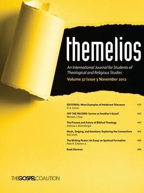 Cover for D a Carson · Themelios, Volume 37, Issue 3 (Paperback Bog) (2015)